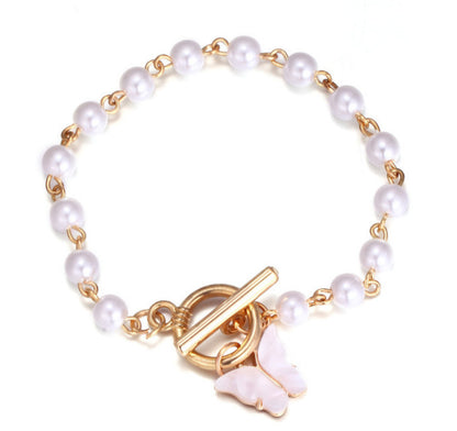 Bracelet Papillon et perles – Douceur féérique