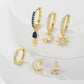 Boucles d'oreilles Étoile et Lune céleste