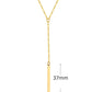 Drop Y Lariat Necklace with Bar Pendant, Stainless Steel Long Chain, Womens Necklaces Trendy