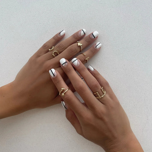 Youthway Metal Double Stainless Steel Opening Ring Vintage Elegant Waterproof Stylish Jewelry for Women Personality Gift 2024